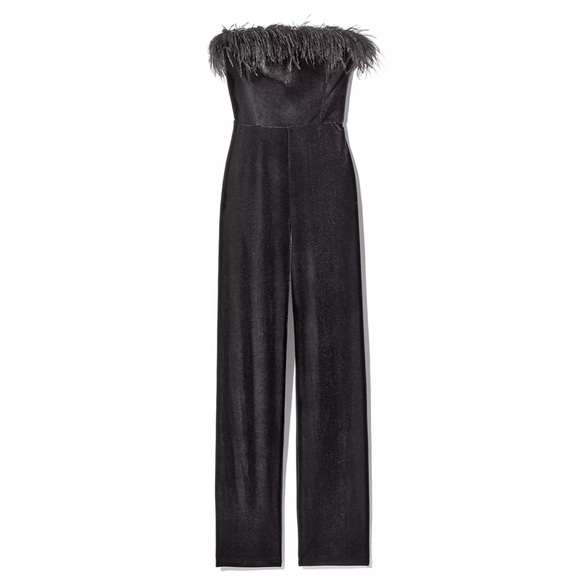 Perfect Holiday Outfit! Liv Foster Velvet Stretch Jumpsuit - Picture 4 of 9